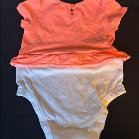 18 Build a Bundle Short Sleeve Bodysuit Embroidered Flamingos EPC 18 Months - Picture 3 of 4